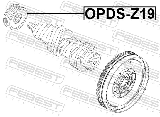 Ременный шкив коленчатый вал FEBEST OPDS-Z19