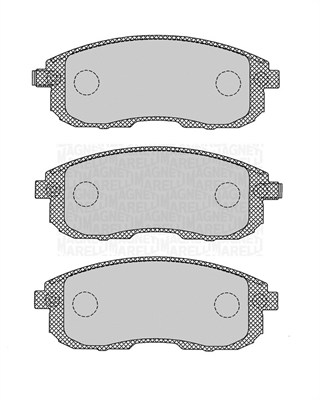 Комплект тормозных колодок дисковый тормоз MAGNETI MARELLI 363916060695