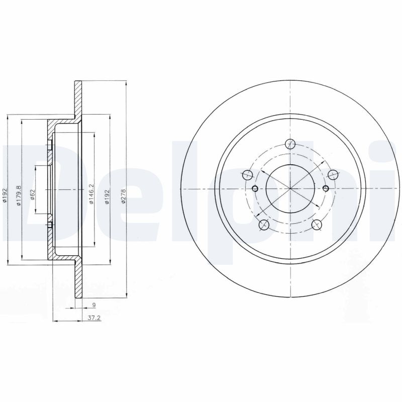 Тормозной диск DELPHI BG4222