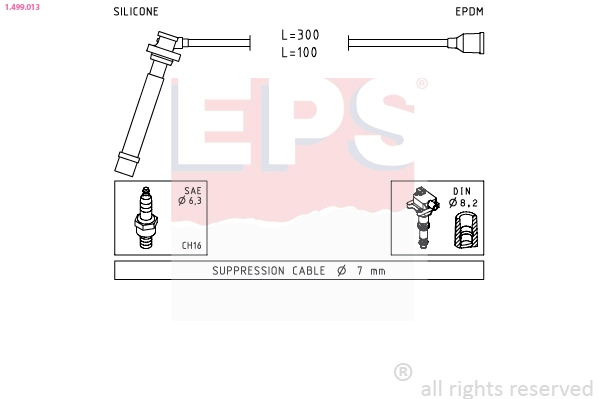 Комплект проводов зажигания made in italy - oe equivalent EPS 1.499.013