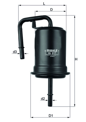Топливный фильтр MAHLE/KNECHT KL 517