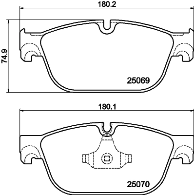 Комплект тормозных колодок дисковый тормоз HELLA/BEHR/PAGID 8DB 355 015-061