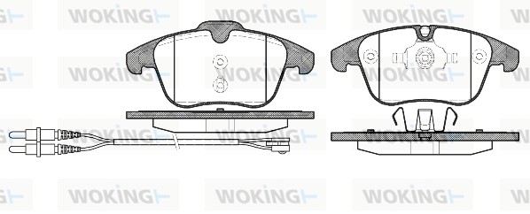 Комплект тормозных колодок дисковый тормоз WOKING P13493.01