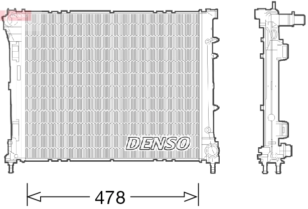 Радиатор охлаждение двигателя DENSO DRM09043