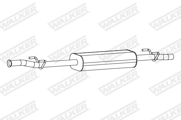 Средний глушитель выхлопных газов WALKER PRODUCTS 24540