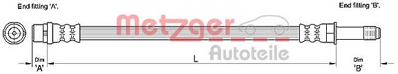 Тормозной шланг METZGER 4110278
