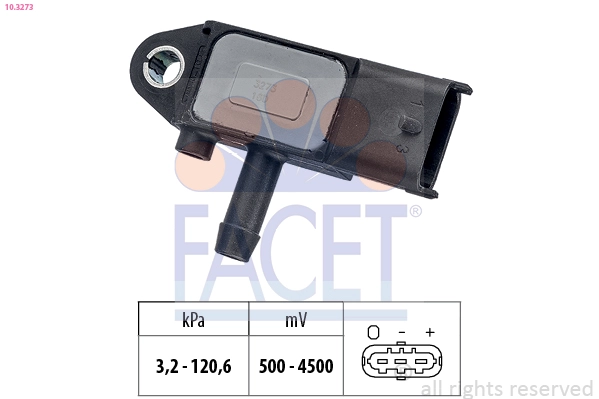 Датчик давление выхлопных газов made in italy - oe equivalent FACET 10.3273