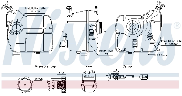 Компенсационный бак охлаждающая жидкость first fit NISSENS 996239