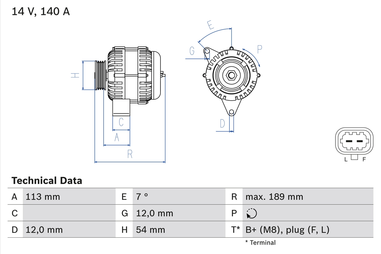 Генератор BOSCH 0 986 083 820