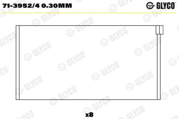 Шатунный подшипник GLYCO 71-3952/4 0.30mm