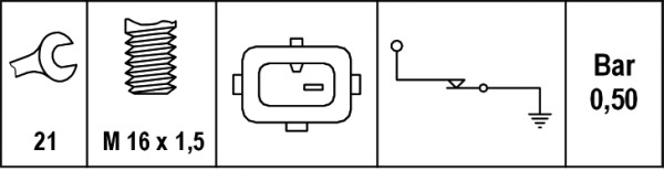 Датчик давления масла HELLA/BEHR/PAGID 6ZL 003 259-591