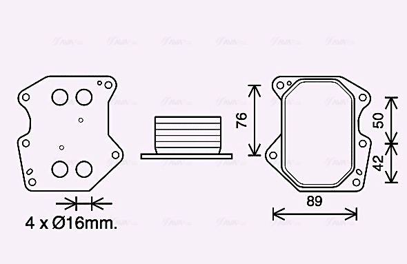 Масляный радиатор двигательное масло AVA QUALITY COOLING PE3400