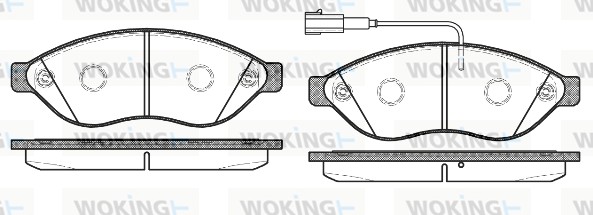 Комплект тормозных колодок дисковый тормоз WOKING P13373.12