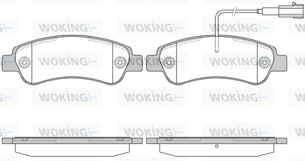 Комплект тормозных колодок дисковый тормоз WOKING P13383.02