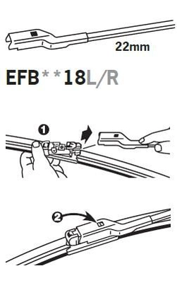 Щетка стеклоочистителя trico exact fit beam TRICO EFB5318R