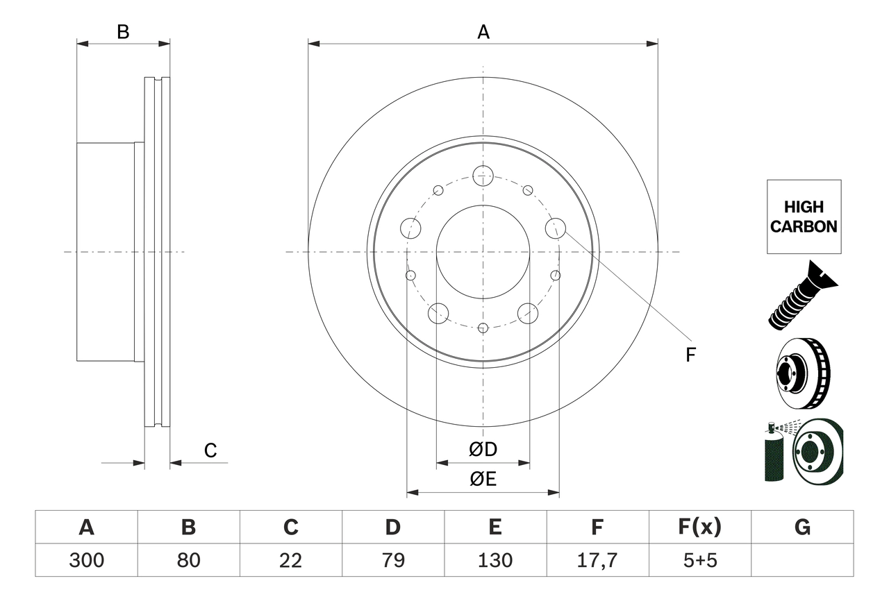 Тормозной диск BOSCH 0 986 479 E02