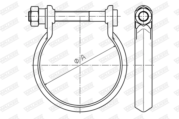 Клемма система выпуска WALKER PRODUCTS 80910