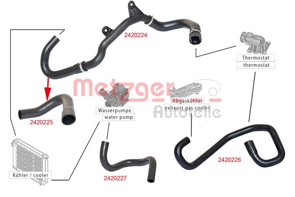 Шланг радиатора METZGER 2420225