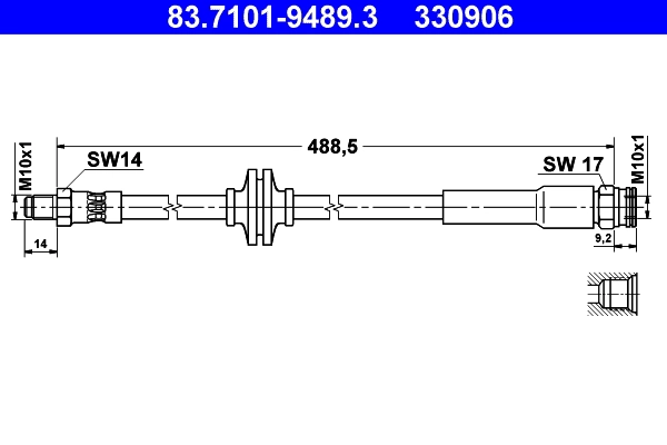 Тормозной шланг ATE 83.7101-9489.3