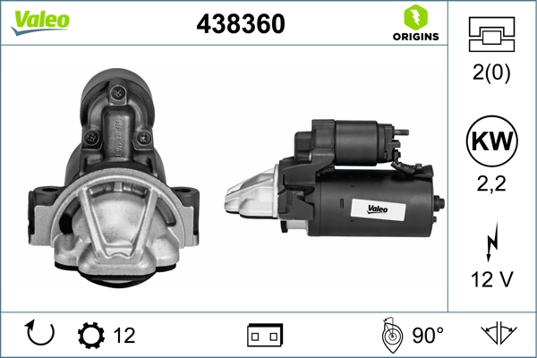 Стартер valeo origins new oe technology VALEO 438360