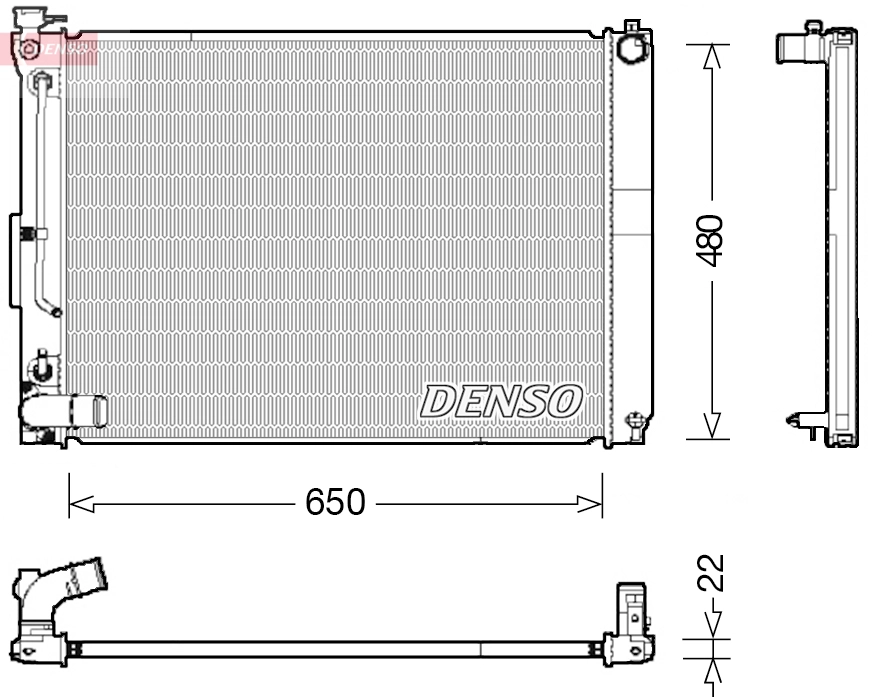 Радиатор охлаждение двигателя DENSO DRM51012
