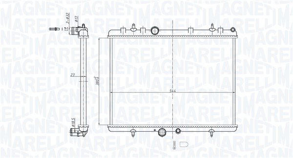 Радиатор охлаждение двигателя MAGNETI MARELLI 350213209600