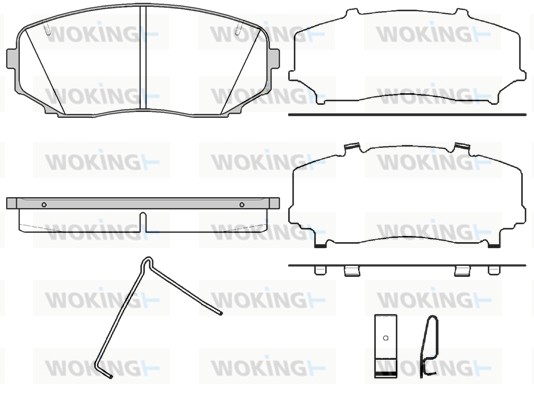 Комплект тормозных колодок дисковый тормоз WOKING P13673.02