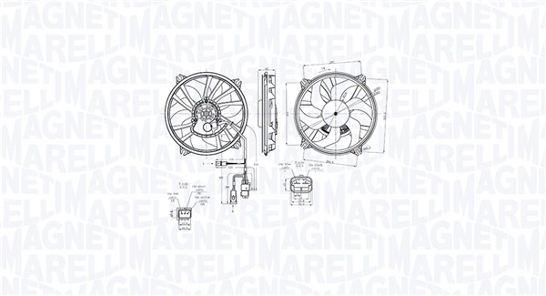 Вентилятор охлаждение двигателя MAGNETI MARELLI 069422870010