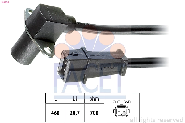 Датчик импульсов made in italy - oe equivalent FACET 9.0030