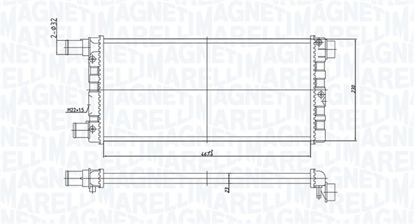 Радиатор охлаждение двигателя MAGNETI MARELLI 350213185200