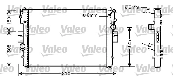 Радиатор охлаждение двигателя VALEO 734448