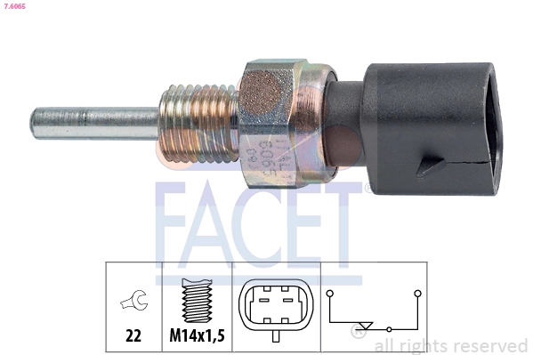 Выключатель фара заднего хода made in italy - oe equivalent FACET 7.6065