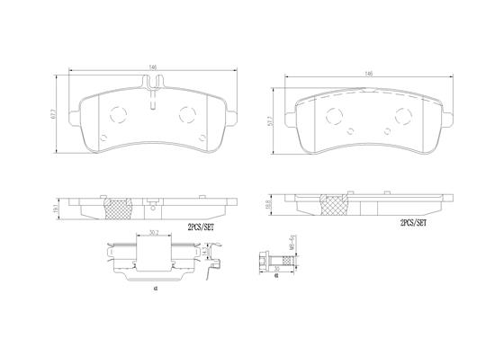 Комплект тормозных колодок дисковый тормоз prime line - ceramic BREMBO P50125N