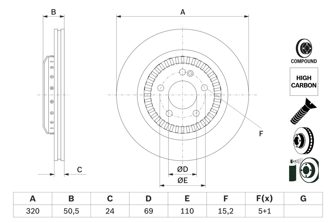 Тормозной диск BOSCH 0 986 479 H39