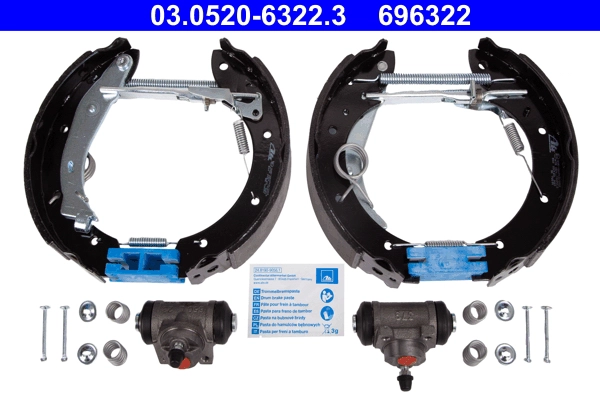 Комплект тормозных колодок original ate topkit ATE 03.0520-6322.3