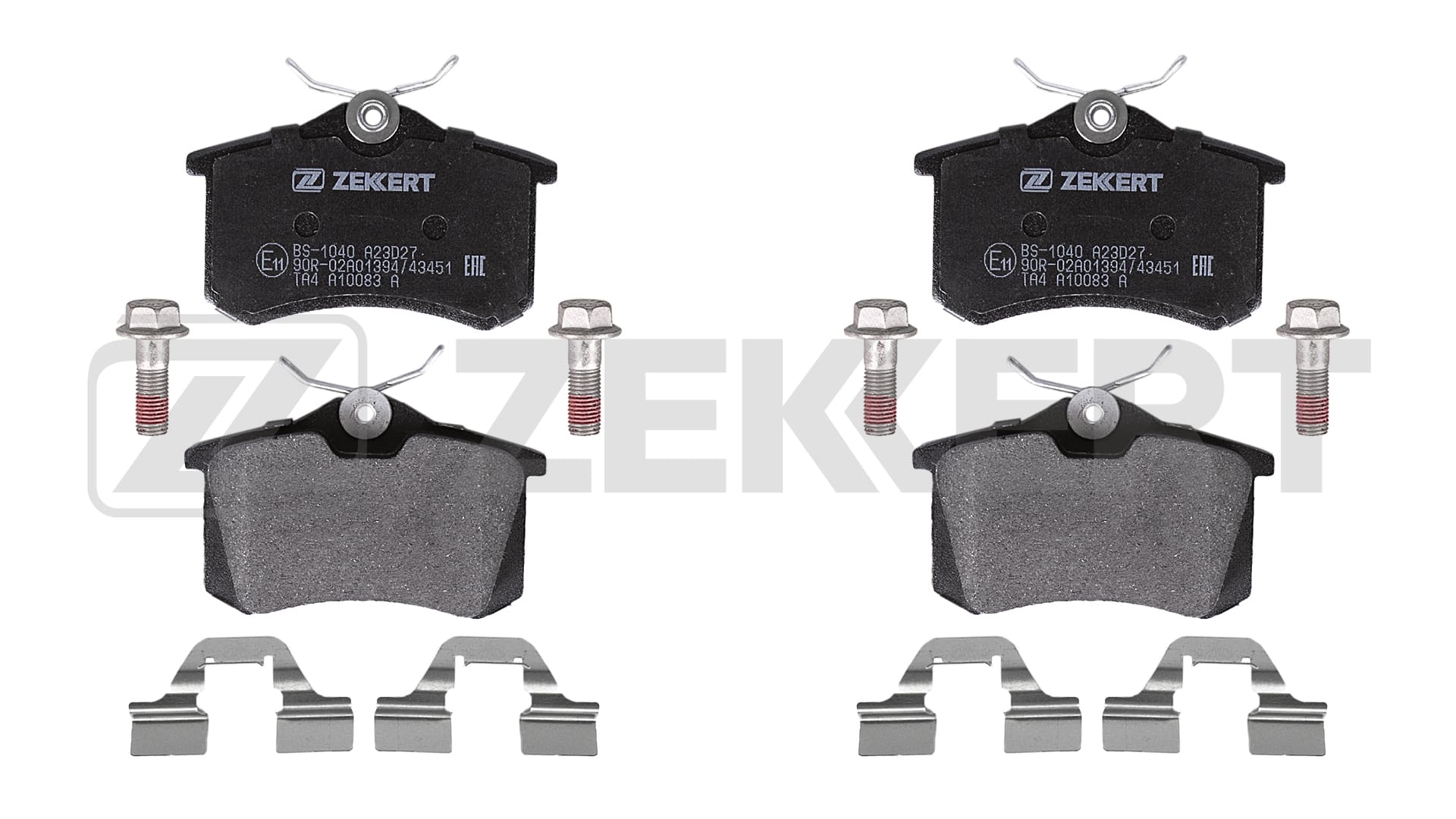 Комплект тормозных колодок дисковый тормоз ZEKKERT BS-1040
