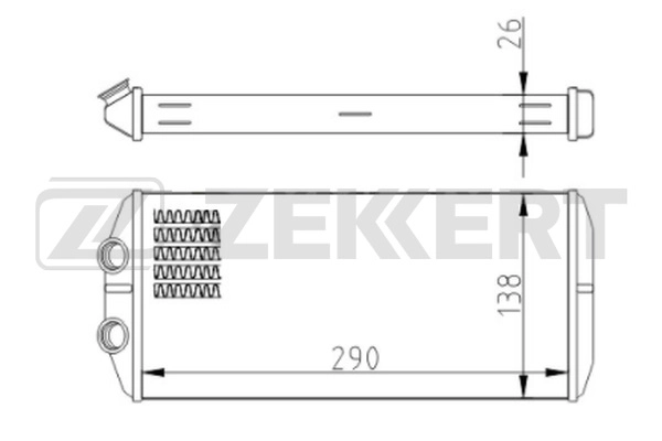 Теплообменник отопление салона ZEKKERT MK-5051