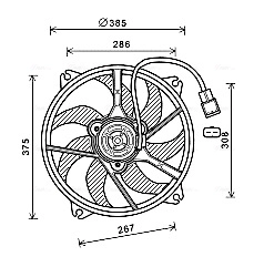 Вентилятор охлаждение двигателя AVA QUALITY COOLING PE7556