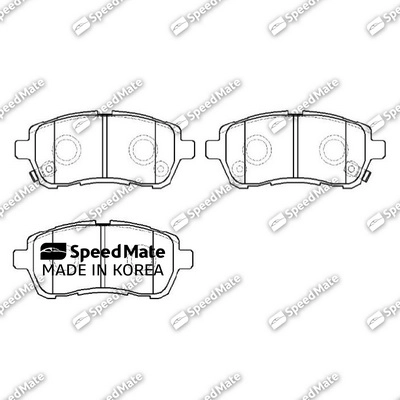 Комплект тормозных колодок дисковый тормоз SPEEDMATE SM-BPJ735