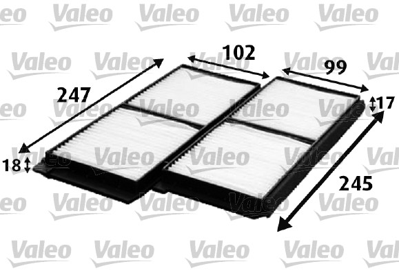 Фильтр воздух во внутренном пространстве valeo essential VALEO 715642