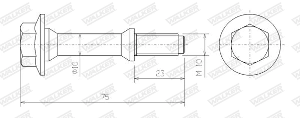 Болт система выпуска WALKER PRODUCTS 83170
