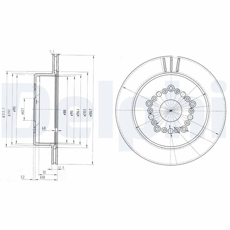 Тормозной диск DELPHI BG3230