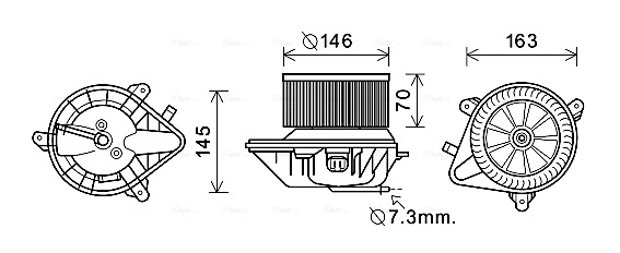 Вентилятор салона AVA QUALITY COOLING CN8292