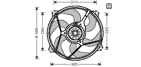 Вентилятор охлаждение двигателя AVA QUALITY COOLING CN7530