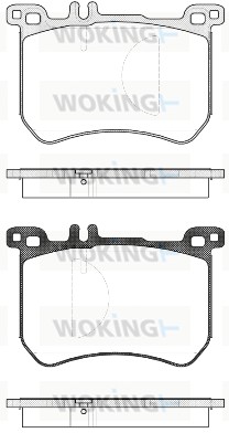 Комплект тормозных колодок дисковый тормоз WOKING P14333.00