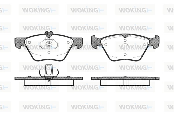Комплект тормозных колодок дисковый тормоз WOKING P7013.00