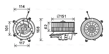 Вентилятор салона AVA QUALITY COOLING MS8624