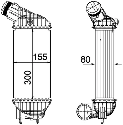 Интеркулер behr premium line MAHLE/KNECHT CI 199 000P