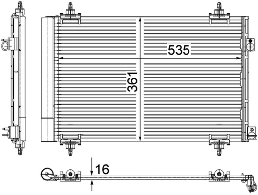 Конденсатор кондиционер behr premium line MAHLE/KNECHT AC 587 000P