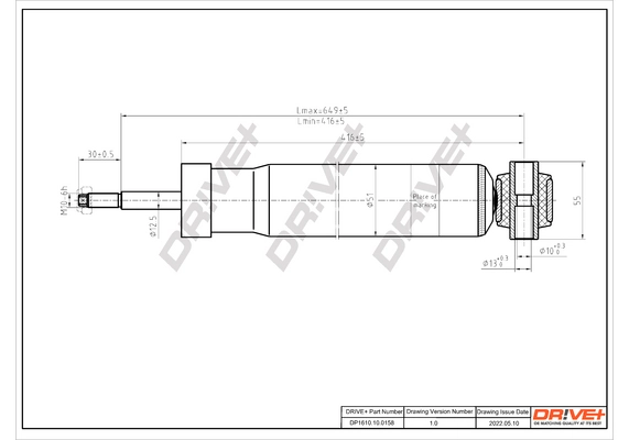 Амортизатор DR!VE+ DP1610.10.0158
